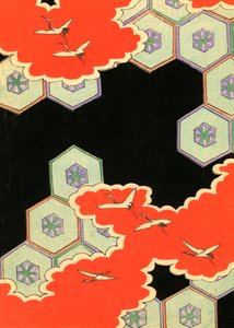 Punaiset pilvet lentävien nosturien kanssa tekijältä Japanese School