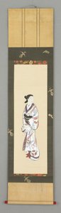 Naisen seisova hahmo, noin 1800 tekijältä Japanese School