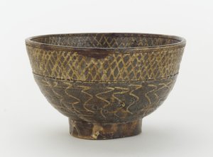 Teekulho viillolla koristeltu, Tsushiman saari, Nagasakin prefektuuri, Edo-kausi (keraaminen) tekijältä Japanese School