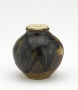 Tea caddy, bunrin-muoto, Edo-kausi (keraaminen) tekijältä Japanese School