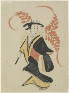 Wisteria Maiden, 1600-luvun loppu - 1700-luvun alku (muste ja väri paperille) tekijältä Japanese School
