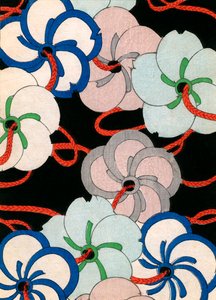 värillinen puupalikkaprintti Camellia Ornamentsista tekijältä Japanese School