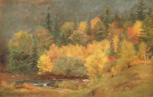 Syksy puron varrella, 1855 tekijältä Jasper Francis Cropsey