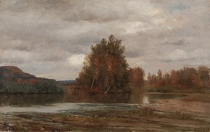 Harmaa päivä Esopuksella, 1882. tekijältä Jasper Francis Cropsey