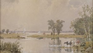 Hackensack Meadows, 1890. tekijältä Jasper Francis Cropsey