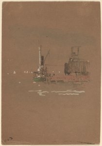 Hudson-joen tiililaiturit tekijältä Jasper Francis Cropsey