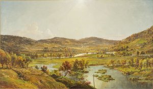 Sidney Plains ja Susquehanna- ja Unadilla-jokien yhtymäkohta tekijältä Jasper Francis Cropsey
