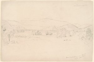Tutkimus "View of Mt. Washington" tekijältä Jasper Francis Cropsey