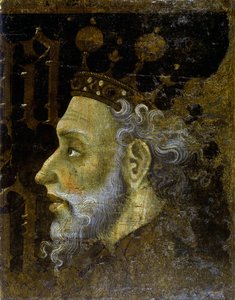 Alfonso V of Aragon dit le Magnanime - Alfonso V (1396-1458), Aragonian kuningas - Jaume (Jaime) Mateun (1382-1452) maalaus - 1427 - Tempera paneelissa - 56,3x45,3 - Katalonian kansallinen taidemuseo , Barcelona