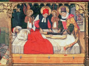 126-0035321 SS. Cosmas ja Damian siirtävät etiopialaisen miehen jalan diakoni Justinianuksen kantoon;