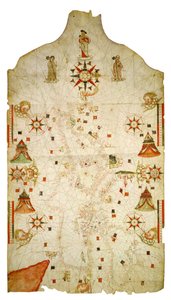 Välimeren ja Mustanmeren kartta, 1563 tekijältä Jaume Olives