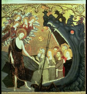 Panee Descent to Limbo, Zaragozan Santo Sepulchron luostarin alttaritaulusta (tempera paneelissa)