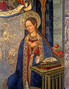 Marian ilmestys,1457 (tempera puulle) tekijältä Jaume the elder Ferrer