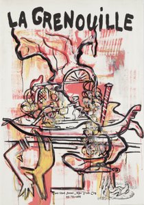 Anti-Social Pasta, 2012 (sekatekniikka akvarellipaperille paneeliin kiinnitettynä, resepti kääntöpuolella)