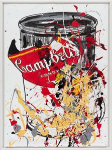 Soup Can 8 Prime, 2019 (maali ja muste kankaalle)