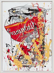 Soup Can 9 Unreal, 2019 (maali ja muste kankaalle)