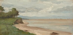 Ranta lähellä Etretatia tekijältä Jean-Baptiste-Camille Corot