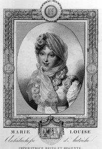 Marie-Louise Itävalta (1791-1847) Napoleon I:n, Ranskan keisarin vuosina 1810-1814, toinen vaimo (kaiverrus)