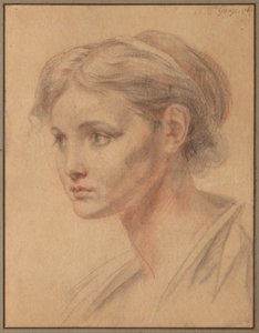 Tytön pää tekijältä Jean-Baptiste Greuze