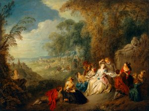 Country Party (öljy kankaalle) tekijältä Jean-Baptiste Joseph Pater