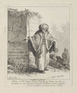 Woman of the People, yksi levy julkaisusta "Miscellaneous Clothing of the Peoples of the North" tekijältä Jean Baptiste Le Prince
