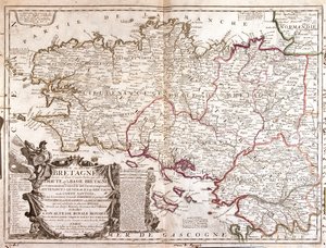 Bretagne, Pays-de-la-Loire itäosassa, Ranska tekijältä Jean Baptiste Nolin