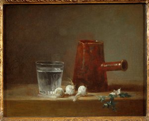 Pot (maalaus kankaalle) tekijältä Jean-Baptiste Simeon Chardin