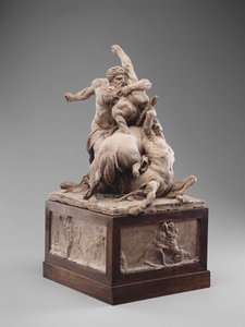 Hercules Fighting Two Kentaurs, n.1785 (terrakotta) tekijältä Jean Baptiste Stouf