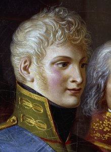 Venäjän tsaari Aleksanteri I:n muotokuva, yksityiskohta (öljy kankaalle)