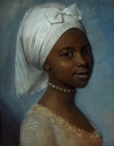 Nuoren naisen muotokuva (pastelli paperille) tekijältä Jean Etienne (previously attr. to) Liotard