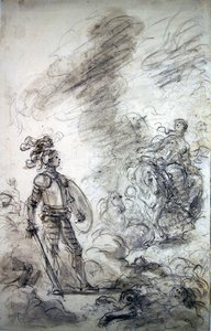 Lidia etenee tapaamaan Alcesten (kynä ja muste, liitu ja pesu paperille) tekijältä Jean Honore Fragonard