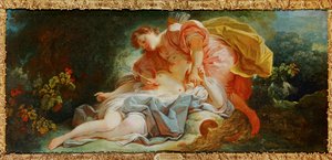 Procris ja Cephalos (maalaus kankaalle) tekijältä Jean-Honore Fragonard