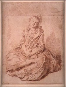 Istuva tyttö tekijältä Jean Honore Fragonard