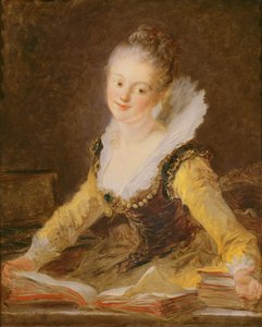 The Study tai The Song, n. 1769 (öljy kankaalle) tekijältä Jean Honore Fragonard