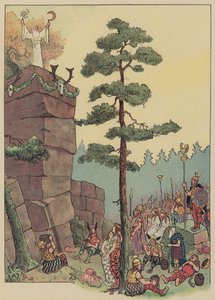 Druidit juhlivat festivaaleja Maennelsteinissa, Alsace (värilitho) tekijältä Jean Jacques Waltz