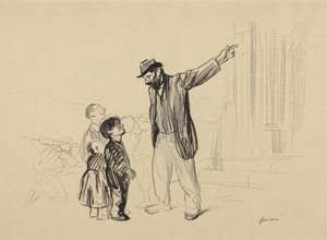 a) Isiensä englantilaisuus (etupuoli); b) Mies savukkeella (takapuoli)