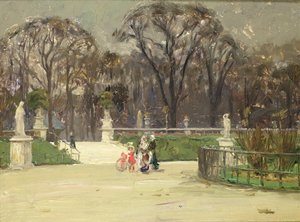 Jardin du Luxembourgissa (öljy kankaalle) (öljy kankaalle) tekijältä Jean Louis Lefort