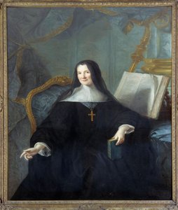 Anne Geyssans de Clermont-Chatten (Clermont Chatte), Chellesin luostari (k. 1789) muotokuva Jean Marcin (Jean-Marc) Nattier (1685-1766) Aurinko 1,46x1,14 m - Anne Geyssans de Clermontin muotokuva -Chatte (Clermont Chatte), Abbess at Chelles (kuoli 1 tekijältä Jean Marc Nattier