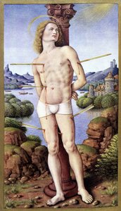 Saint Sebastián - Jean Bourdichon, elokuvassa "The Hours of Anne of Bretany"
