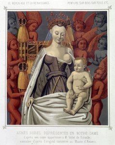 Agnes Sorel (1422-1450) (Beaute sur Marnen rouva) (Beaute-sur-Marne) edustettuna Notre Damessa