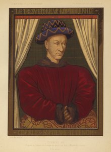 Kaarle VII, Ranskan kuningas (chromolitho)