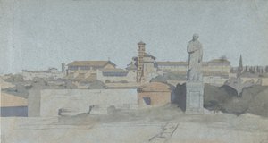 SS. Giovanni e Paolo, katsottuna Villa Matteista, Roomasta.