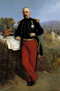 Achille Bazaine (1811-1888) Imperiumin marekaali vuonna 1864: muotokuva Francois Achille Bazainesta (Francois-Achille), joka edustaa Ranskan retkikunnan komentajaa Meksikossa vuosina 1863-1867, Jean Adolphe Beaucen maalaus (18,18)18 (18)