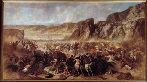Kymmenentuhannen vetäytymisen jakso (Kuva Anabasesta”, Xenophon) Kymmenentuhatta ovat kreikkalaisia palkkasotureita, jotka Persian prinssi Kyros nuorempi (424-401 eKr.) värväsi taistelussaan veljeään Artakserkses II:ta (404-358) vastaan. eKr.). Painti