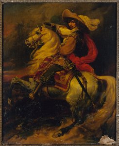 Ranskalainen: Ratsumuotokuva Josias Rantzaun kreivistä (1609-1650), Ranskan marsalkka Josias Rantzau (1609-1650) tekijältä Jean Alaux