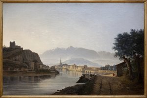 Vista de Grenoble des del Quai de la Graille, Pintura a l