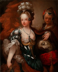 Judith Holofernesin pään kanssa (Judith Holofernesin pään kanssa) - Alexis Grimoun (1678-1733) maalaus, öljy kankaalle, 1700-luvun puoliväli (88x72 cm) - Wilanow Palace Museum, Varsova (Puola)