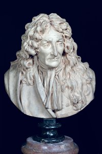 Jean de La Fontainen (1621-95) rintakuva 1692 (savi)
