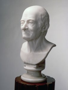 Voltairen rintakuva, noin 1770 (marmori). tekijältä Jean Antoine Houdon