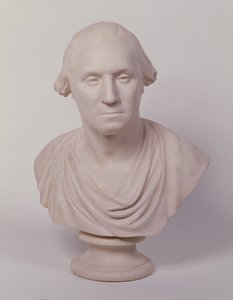 George Washington (maalattu kipsi) tekijältä Jean Antoine Houdon
